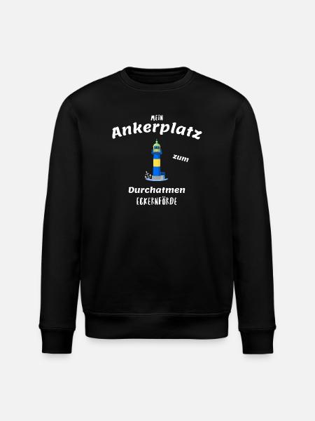 Alter Leuchtturm Eckernförde, Ankerplatz - Stanley/Stella Unisex Bio-Sweatshirt ROLLER - Schwarz