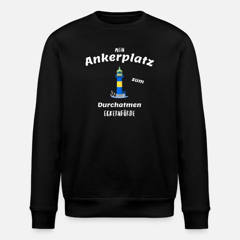 Alter Leuchtturm Eckernförde, Ankerplatz - Stanley/Stella Unisex Bio-Sweatshirt ROLLER - Schwarz