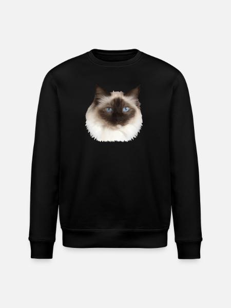 Fluffy Kitty - Stanley/Stella ROLLER Unisex Organic Sweatshirt - black