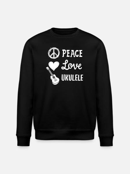 Ukulele Ukulele-Spieler - Stanley/Stella Unisex Bio-Sweatshirt ROLLER - Schwarz