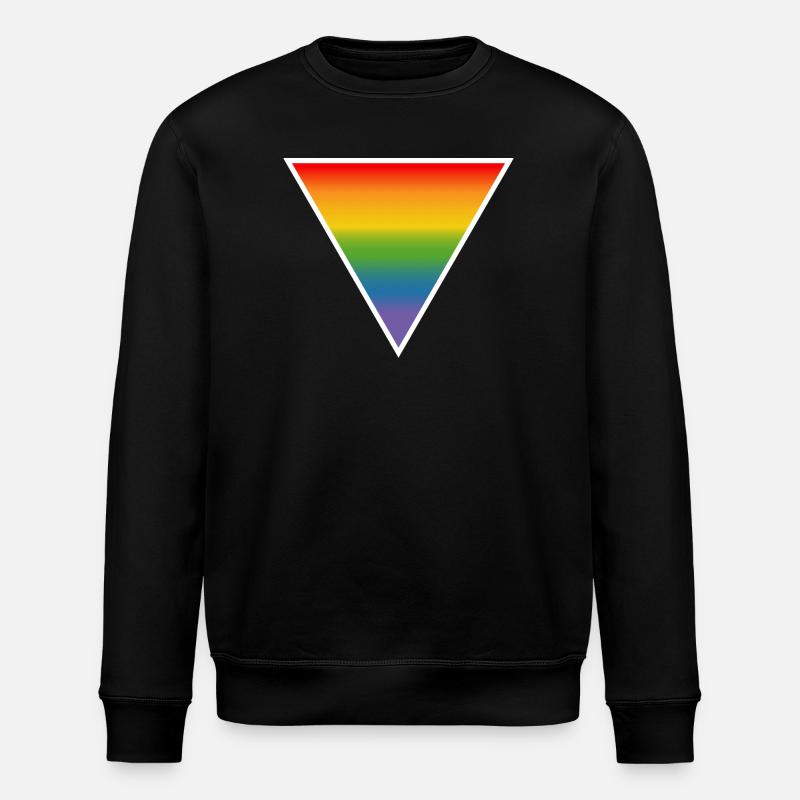 Regenbogen LGBTQIA triangle white - Stanley/Stella Unisex Bio-Sweatshirt ROLLER - Schwarz
