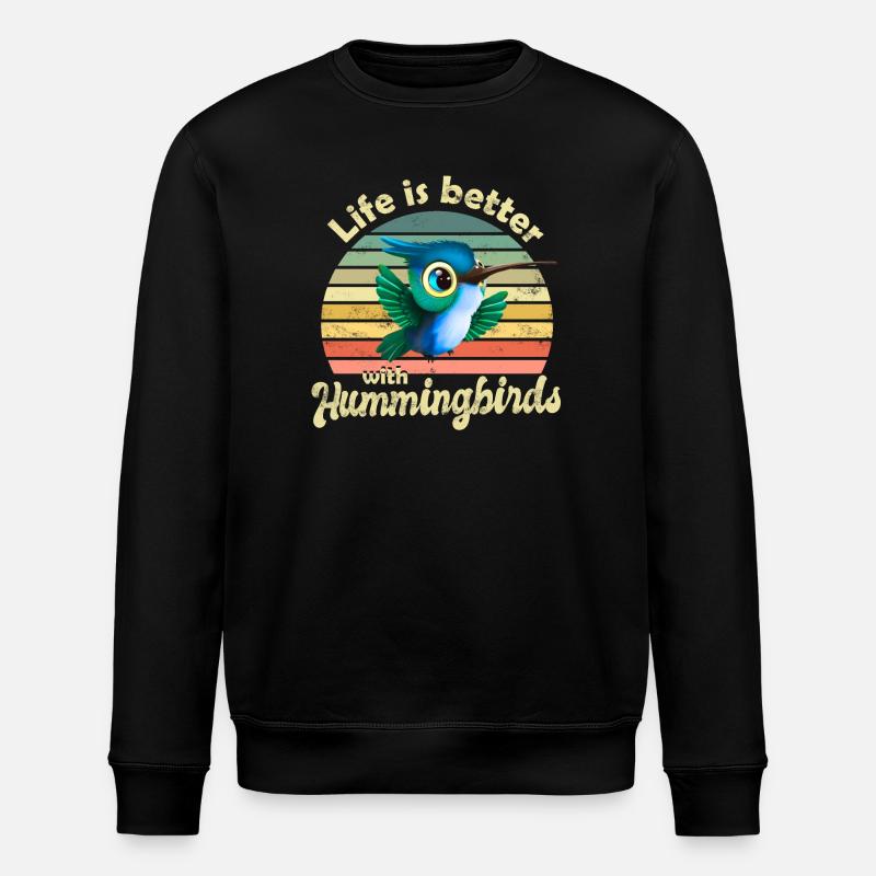 Kolibri - Stanley/Stella Unisex Bio-Sweatshirt ROLLER - Schwarz