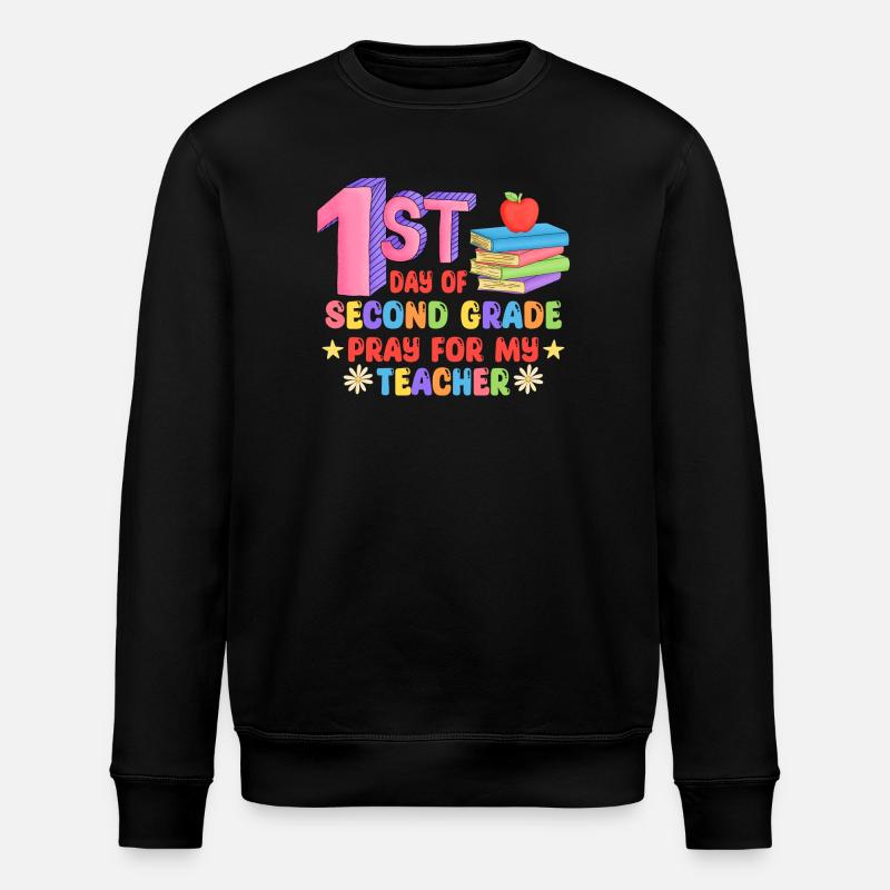 Second grade, back to school - Stanley/Stella ROLLER Unisex Organic Sweatshirt - black