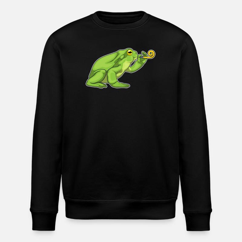 Frosch Party Tröte - Stanley/Stella Unisex Bio-Sweatshirt ROLLER - Schwarz