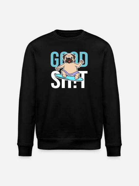 Hund Statement Haustiere Lieblingstier Kuscheltier - Stanley/Stella Unisex Bio-Sweatshirt ROLLER - Schwarz