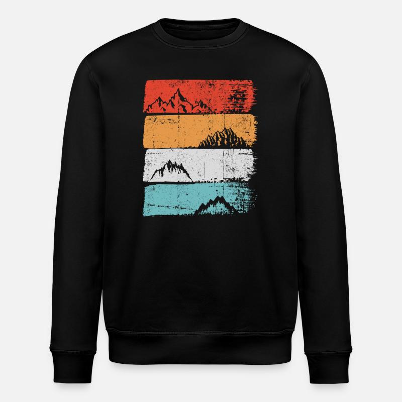 Terrassierter Peak Sunset Stripe - Stanley/Stella Unisex Bio-Sweatshirt ROLLER - Schwarz