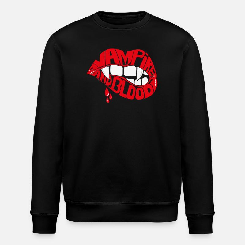 Vampire Lip - Stanley/Stella ROLLER Unisex Organic Sweatshirt - black