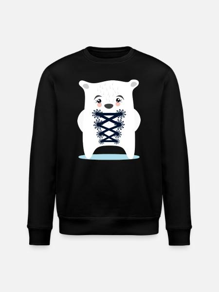 BAYERN EISBÄR TRACHTEN ERSATZ DIRNDL - Stanley/Stella ROLLER Unisex Organic Sweatshirt - black