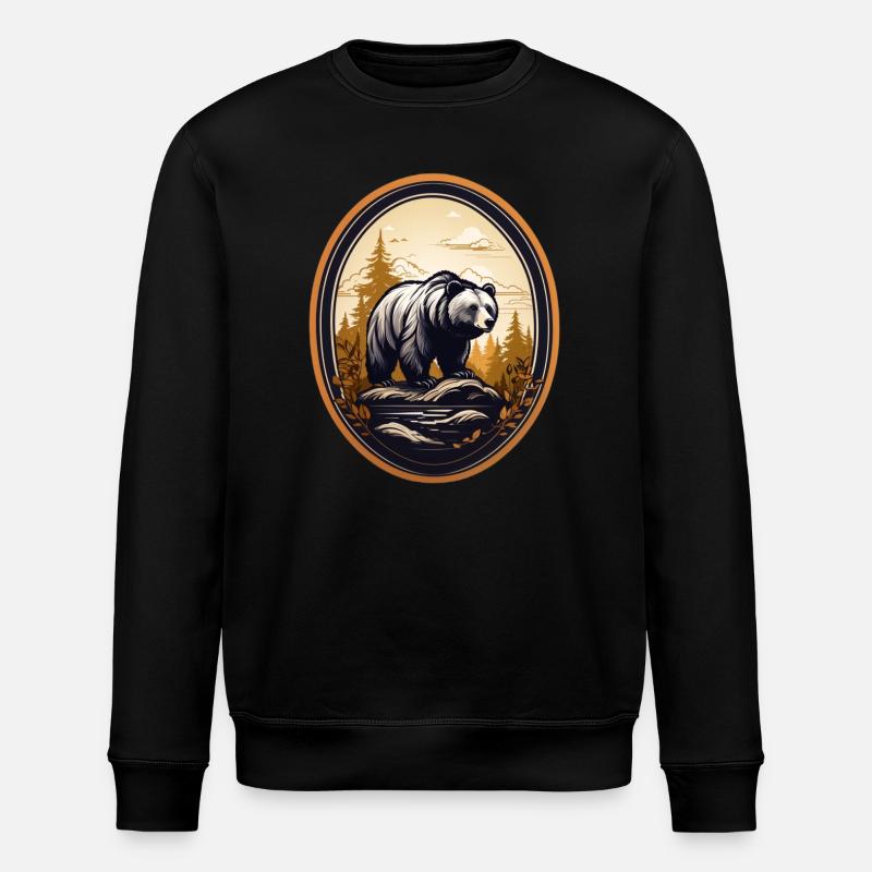 Ours brun - Sweat bio ROLLER Stanley/Stella Unisexe - noir