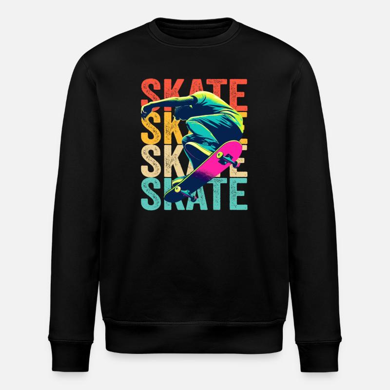 Skateboarding Schlittschuh - Stanley/Stella Unisex Bio-Sweatshirt ROLLER - Schwarz