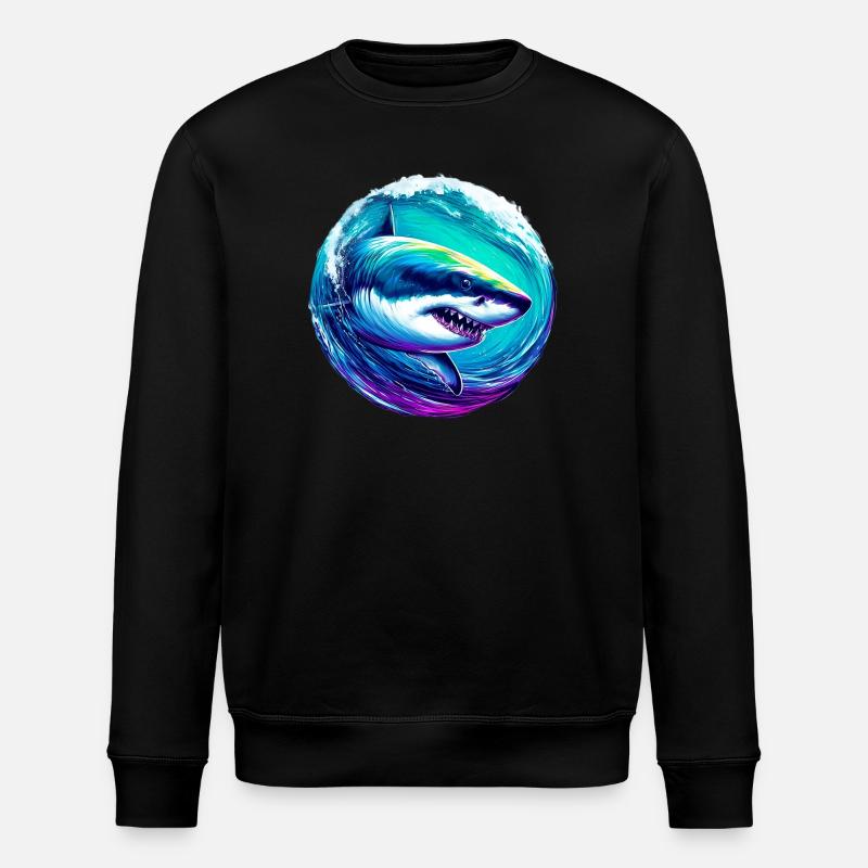 Requin blanc - Sweat bio ROLLER Stanley/Stella Unisexe - noir
