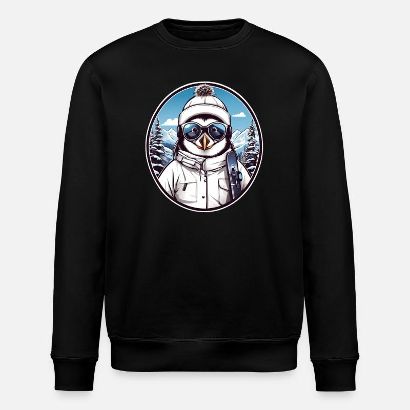 Pingouin mignon - Sweat bio ROLLER Stanley/Stella Unisexe - noir