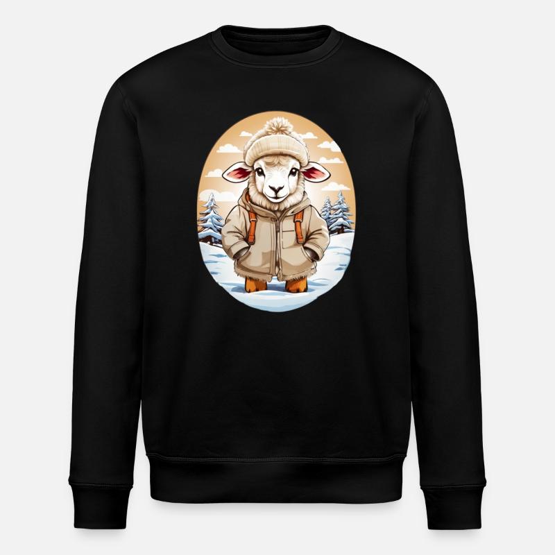 Får nuttet sødt - Stanley/Stella økologisk unisex-sweatshirt ROLLER - sort