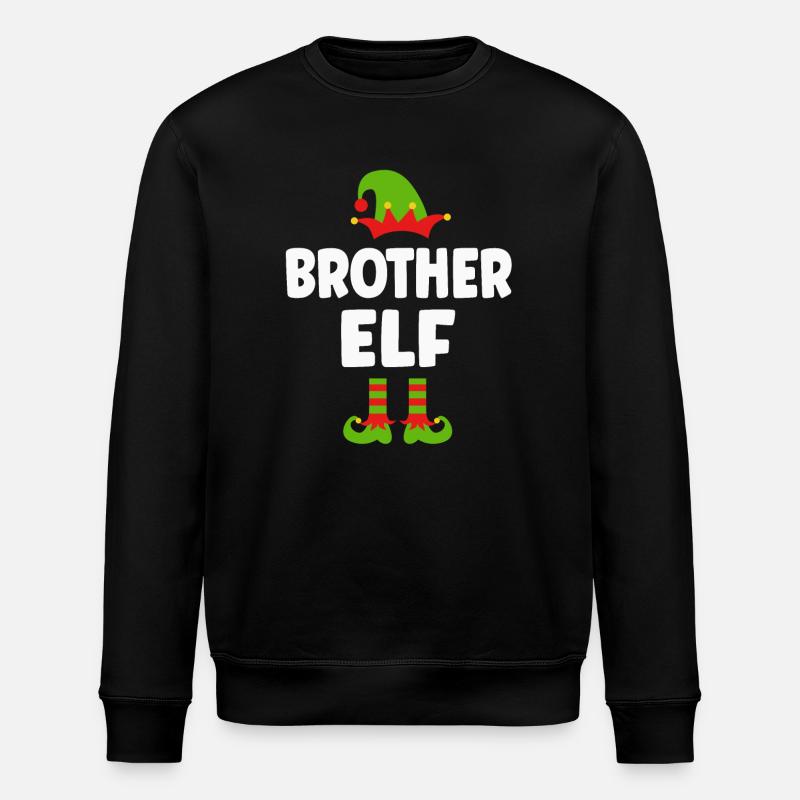 Bruder Elf Weihnachten - Stanley/Stella Unisex Bio-Sweatshirt ROLLER - Schwarz