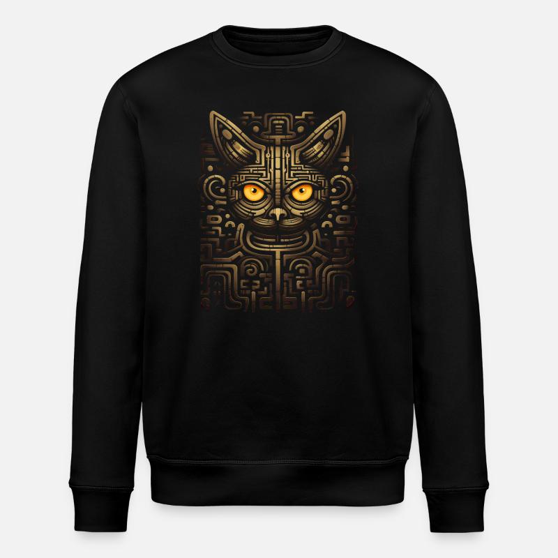 Uralte Katze - Stanley/Stella Unisex Bio-Sweatshirt ROLLER - Schwarz