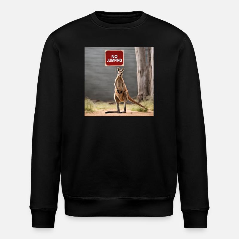 NoJumping - Kangaroo MEME - Stanley/Stella Unisex Bio-Sweatshirt ROLLER - Schwarz