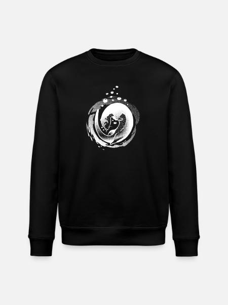 Otter Spell Invert - Stanley/Stella ROLLER Unisex Organic Sweatshirt - black