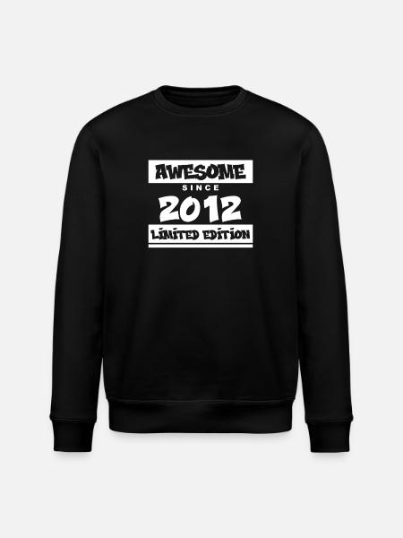 2012 - Jahrgang 2012 - Fantastisch seit 2012 - Stanley/Stella Unisex Bio-Sweatshirt ROLLER - Schwarz