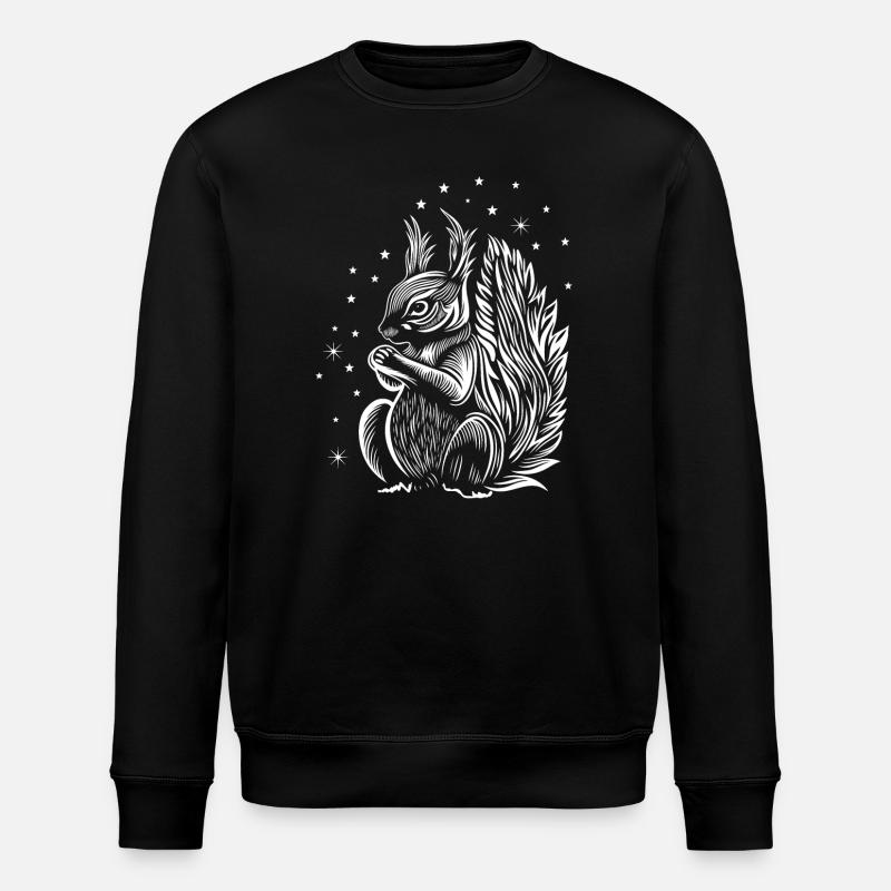 Écureuil avec des étoiles - Sweat bio ROLLER Stanley/Stella Unisexe - noir