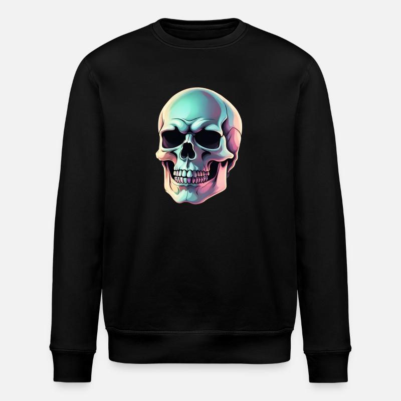 Printflow Skull - Stanley/Stella ROLLER Unisex Organic Sweatshirt - black