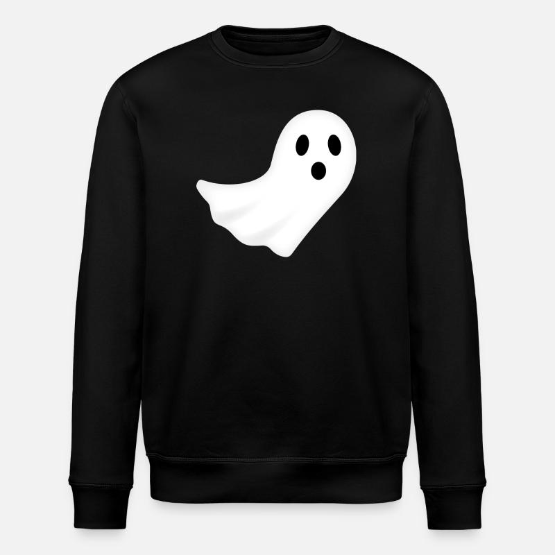 Ghost Halloween Night Ghost Spooky - Stanley/Stella ROLLER Unisex Organic Sweatshirt - black