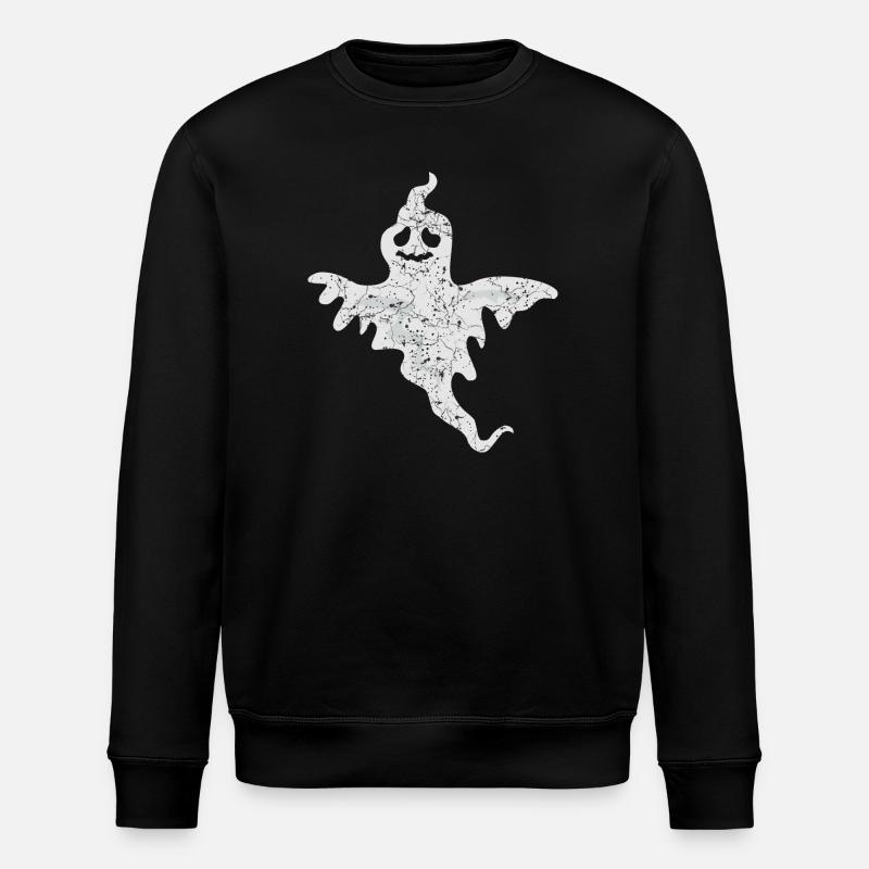 Geist Halloween - Stanley/Stella Unisex Bio-Sweatshirt ROLLER - Schwarz
