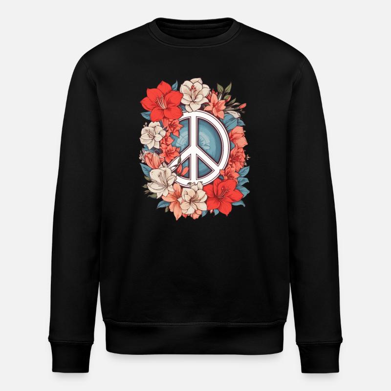 Signe de paix - Sweat bio ROLLER Stanley/Stella Unisexe - noir