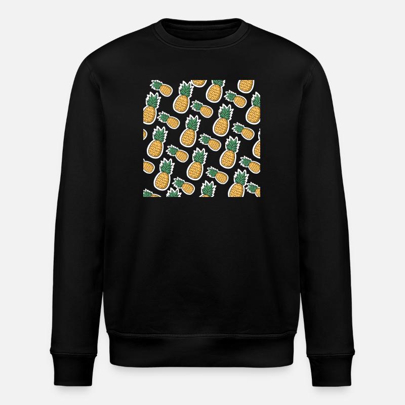Tasty Pineapple - Stanley/Stella ROLLER Unisex Organic Sweatshirt - black