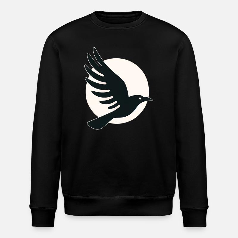 Raven Moon Flight - Stanley/Stella ROLLER Unisex Organic Sweatshirt - black