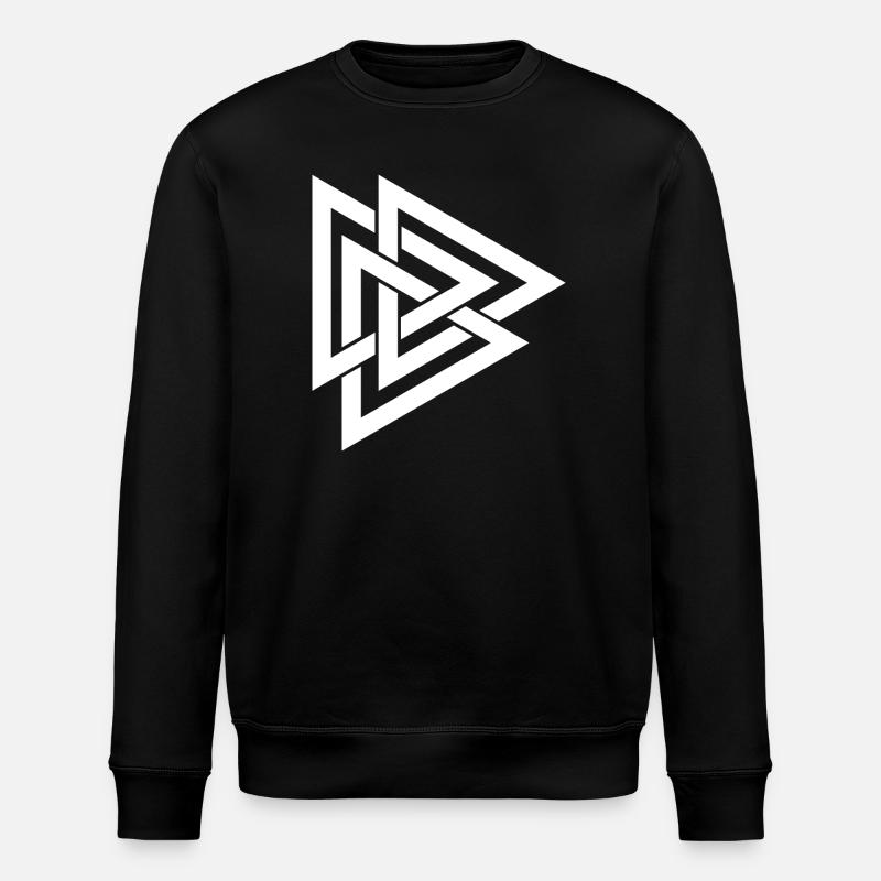 Norwegian Symbol -FRONT - Stanley/Stella ROLLER Unisex Organic Sweatshirt - black