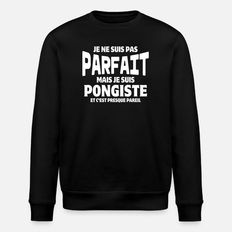 pongiste, tennis de table, ping-pong - Sweat bio ROLLER Stanley/Stella Unisexe - noir