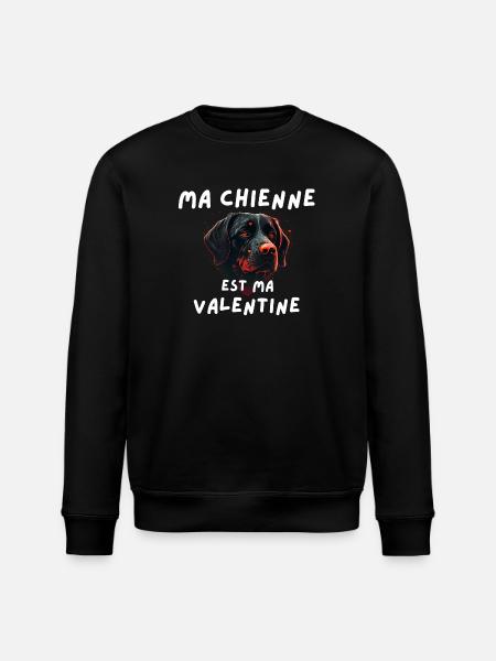 Ma Chienne Valentine - Sweat bio ROLLER Stanley/Stella Unisexe - noir