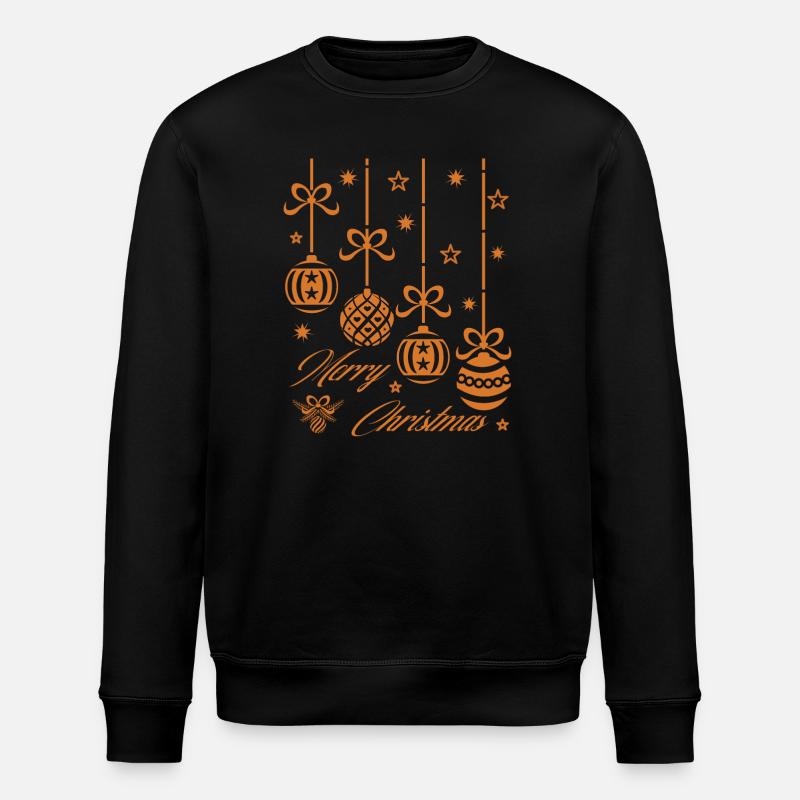 JOYEUX NOËL BOULES DE NOËL - Sweat bio ROLLER Stanley/Stella Unisexe - noir