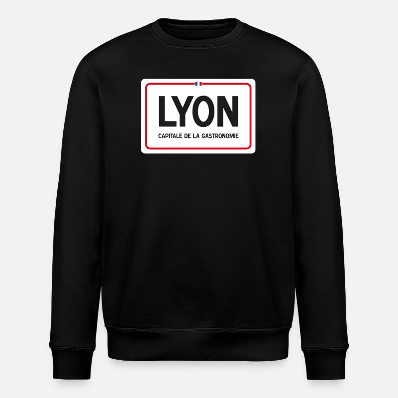 Ortsschild von Lyon - Stanley/Stella Unisex Bio-Sweatshirt ROLLER - Schwarz