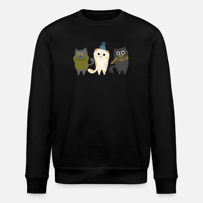 Trois chats - Sweat bio ROLLER Stanley/Stella Unisexe - noir