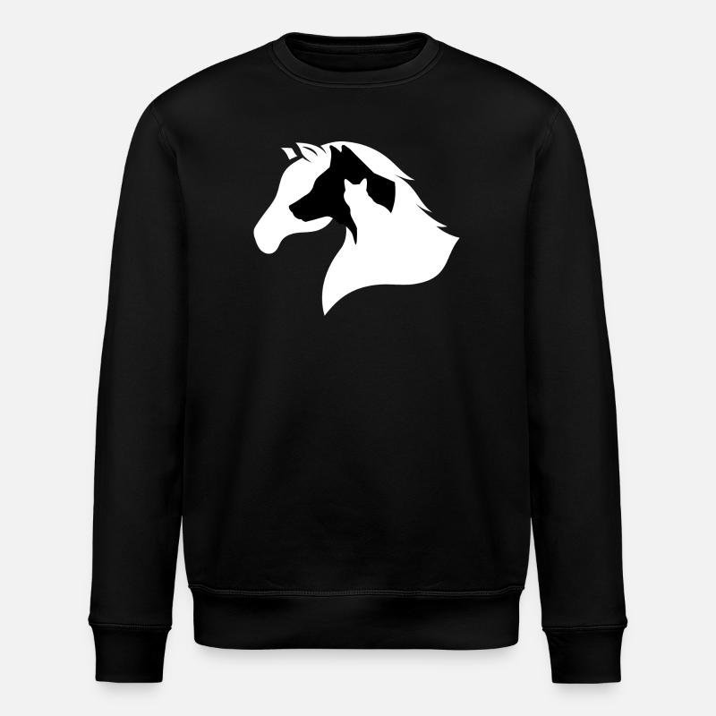 Silhouette De Cheval, Chien, Chat - Sweat bio ROLLER Stanley/Stella Unisexe - noir