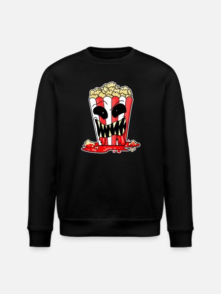 Horrorfilm Horror Film Popcorn Movie Filmabend - Stanley/Stella Unisex Bio-Sweatshirt ROLLER - Schwarz