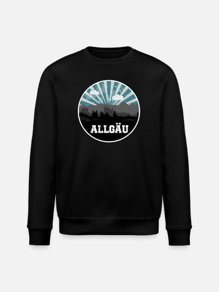 Allgäu Blue Hour Skyline - Stanley/Stella ROLLER Unisex Organic Sweatshirt - black