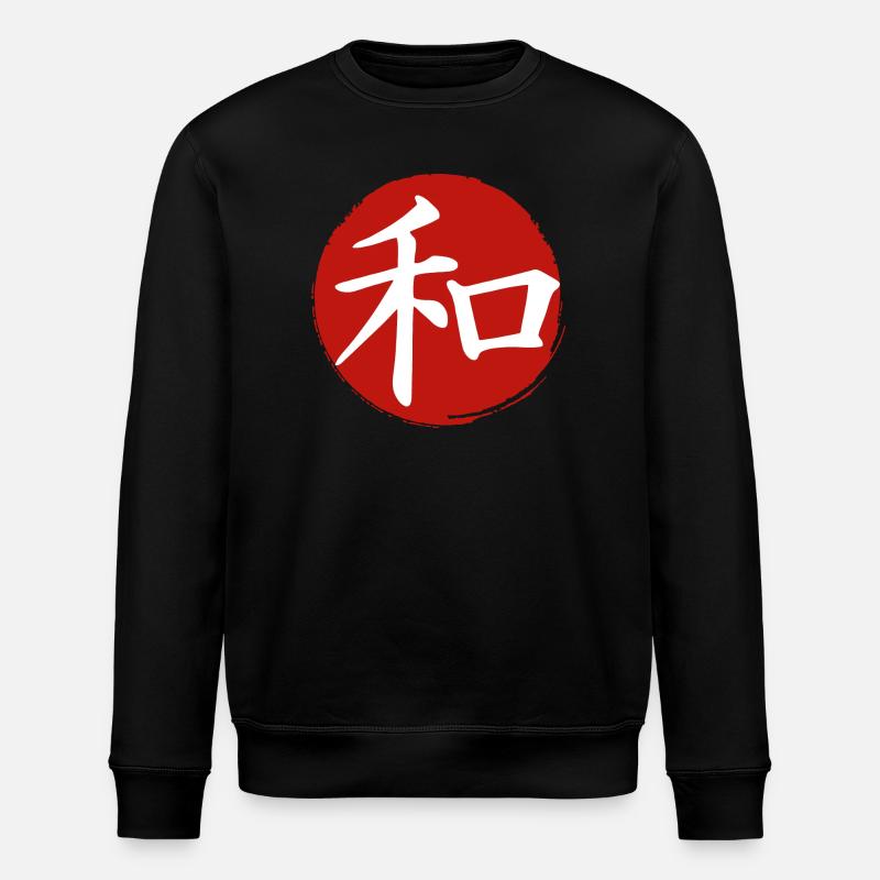 J-Peace (dark) - Stanley/Stella ROLLER Unisex Organic Sweatshirt - black