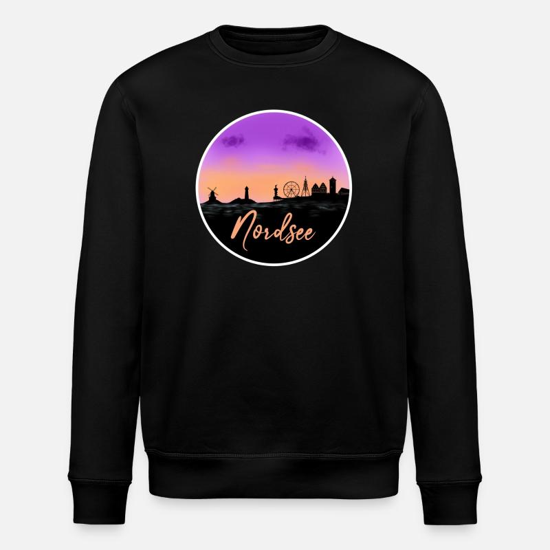 Nordsee Fineline Skyline - Stanley/Stella Unisex Bio-Sweatshirt ROLLER - Schwarz