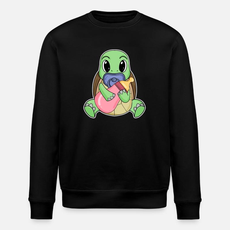 Bébé tortue - Sweat bio ROLLER Stanley/Stella Unisexe - noir