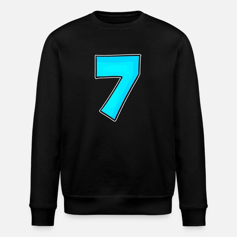 7 - Sieben - Stanley/Stella Unisex Bio-Sweatshirt ROLLER - Schwarz
