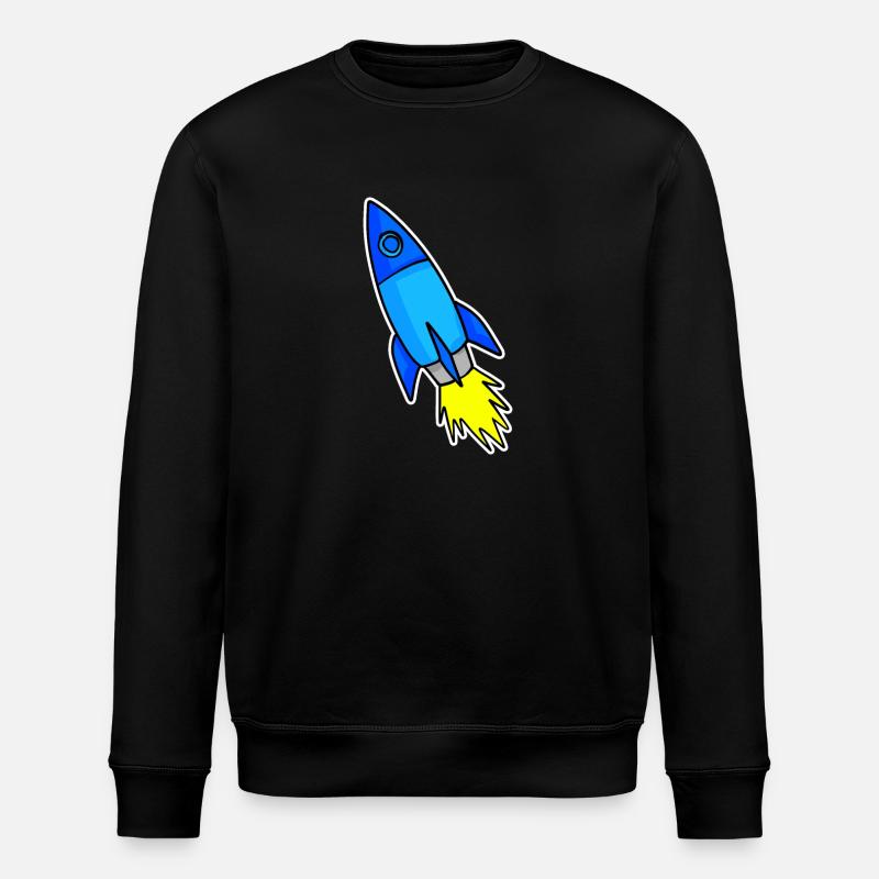 Blaue Rakete - Stanley/Stella Unisex Bio-Sweatshirt ROLLER - Schwarz