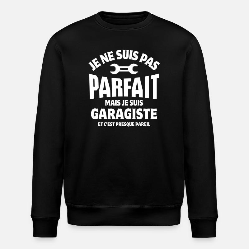 garage, garagiste, mécanicien - Sweat bio ROLLER Stanley/Stella Unisexe - noir