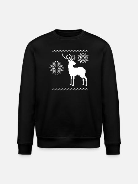 Reindeer - Stanley/Stella ROLLER Unisex Organic Sweatshirt - black