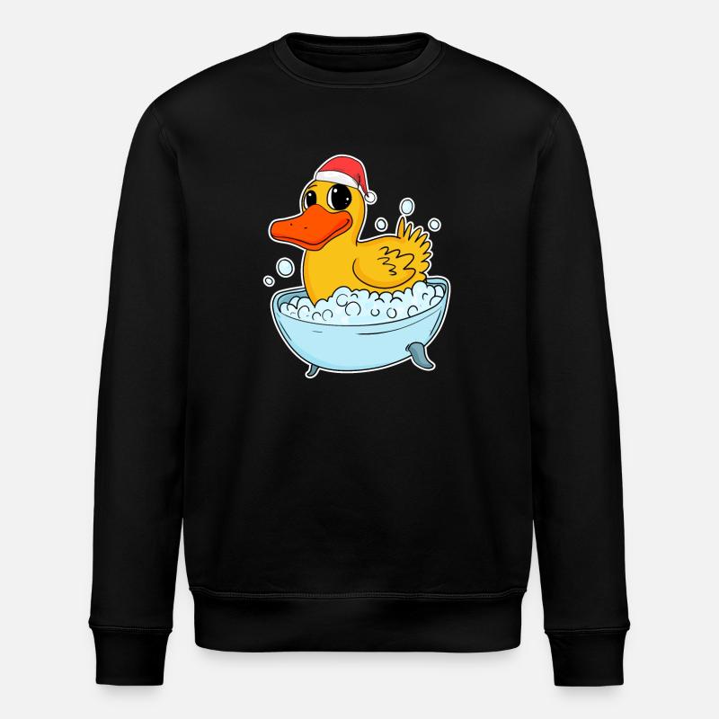Canard en caoutchouc Noël - Sweat bio ROLLER Stanley/Stella Unisexe - noir