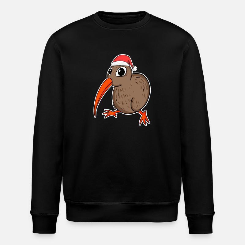 Noël de l’oiseau kiwi - Sweat bio ROLLER Stanley/Stella Unisexe - noir
