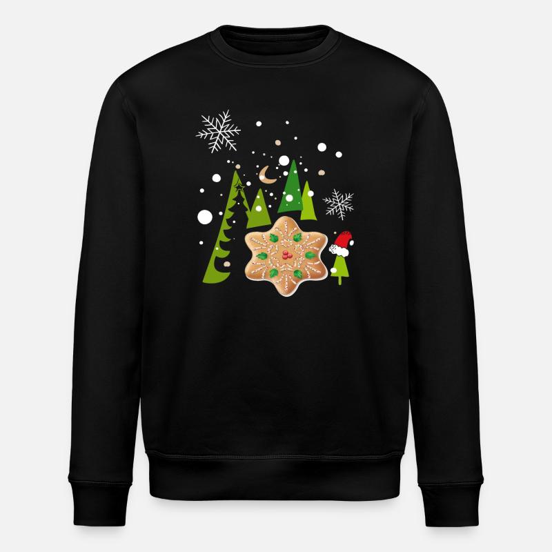Advent, gingerbread, biscuits - Stanley/Stella ROLLER Unisex Organic Sweatshirt - black
