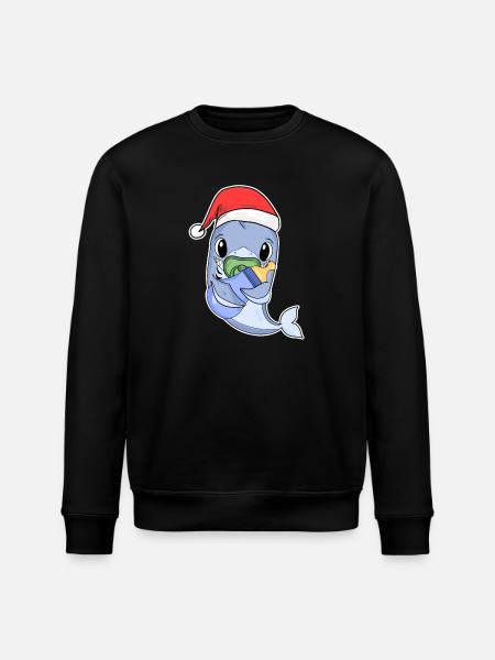 Requin bébé Noël - Sweat bio ROLLER Stanley/Stella Unisexe - noir