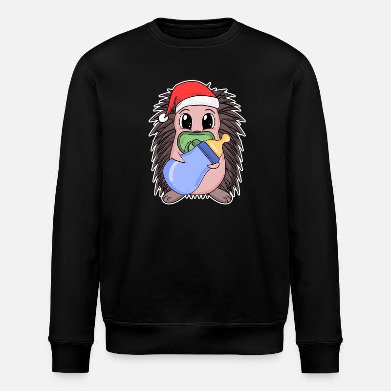 Hérisson bébé Noël - Sweat bio ROLLER Stanley/Stella Unisexe - noir
